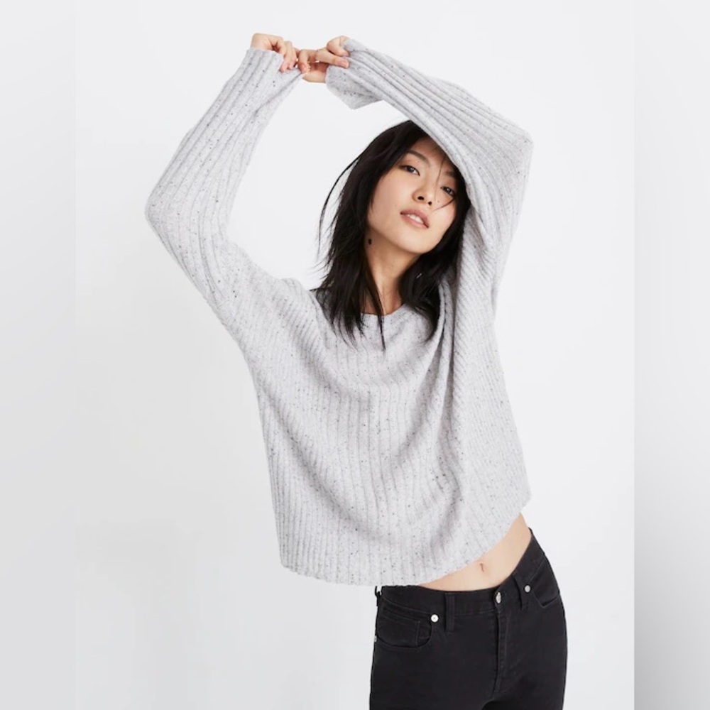 Madewell Relaxed Ribbed Crewneck Merino Wool sweater